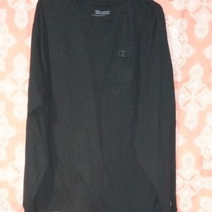 Champion Men's Classic Black Long Sleeve Tee